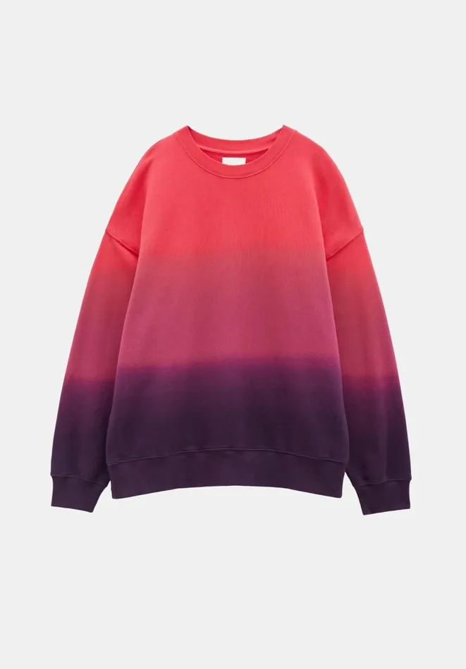 Hush Sweatshirts and Hoodies Women Ombre Quaden Oversized Sweatshirt Pink Mix Hush Sweatshirts and Hoodies Women Ombre Quaden Oversized Sweatshirt Pink Mix