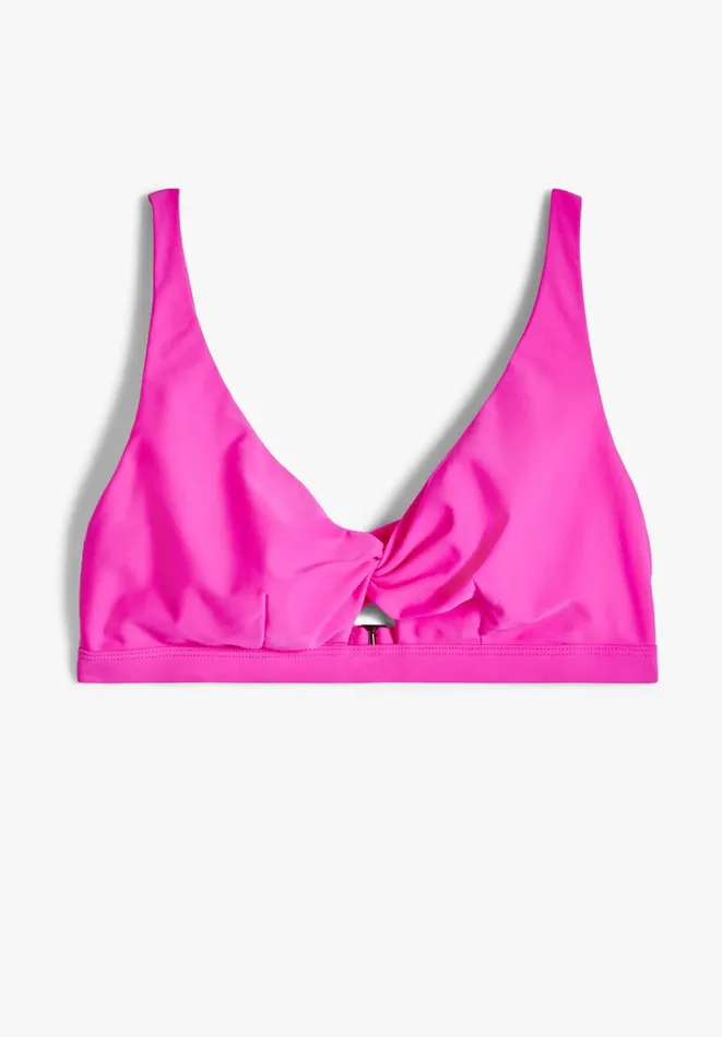 Hush Swimwear and Beachwear Women Elodie Twisted Bikini Top Bright Magenta