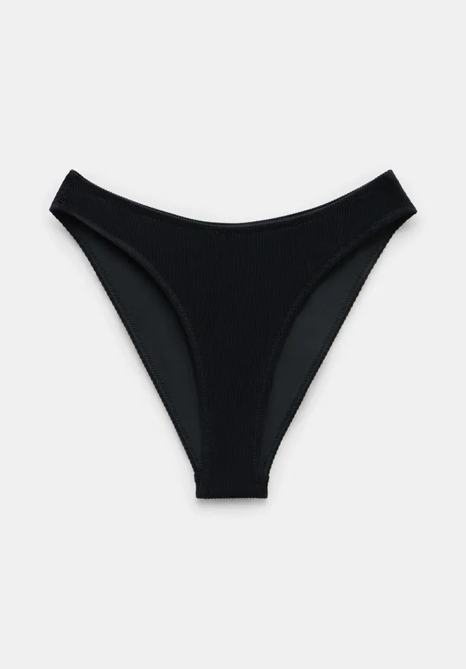 Hush Swimwear and Beachwear Women Heidi High Leg Rib Bikini Bottoms Black Hush Swimwear and Beachwear Women Heidi High Leg Rib Bikini Bottoms Black