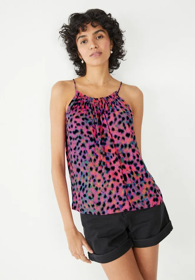 Hush Tops and Tshirts Women Alisa Tie Back Cami Ibiza Animal Multi