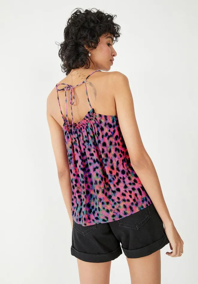 Hush Tops and Tshirts Women Alisa Tie Back Cami Ibiza Animal Multi Hush Tops and Tshirts Women Alisa Tie Back Cami Ibiza Animal Multi