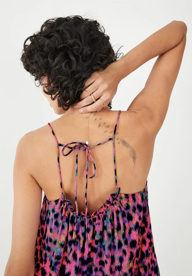 Hush Tops and Tshirts Women Alisa Tie Back Cami Ibiza Animal Multi Hush Tops and Tshirts Women Alisa Tie Back Cami Ibiza Animal Multi