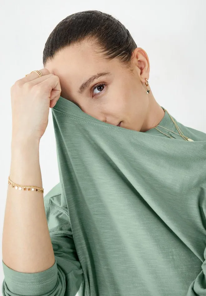 Hush Tops and Tshirts Women Amanda Long Sleeved TShirt Iceberg Green Hush Tops and Tshirts Women Amanda Long Sleeved TShirt Iceberg Green