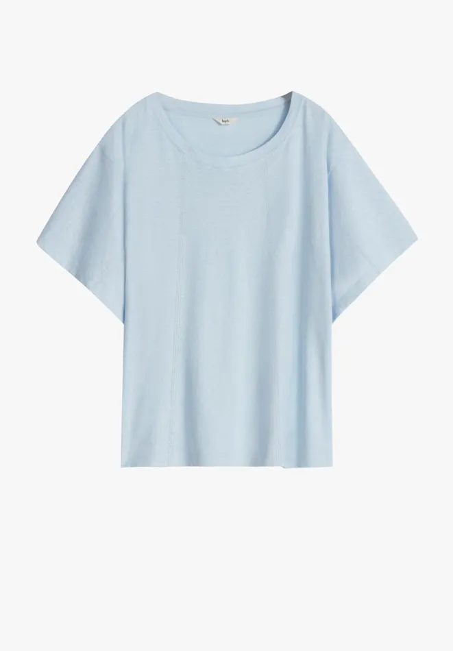Hush Tops and Tshirts Women Annie Seam Detail Tee Soft Blue Hush Tops and Tshirts Women Annie Seam Detail Tee Soft Blue