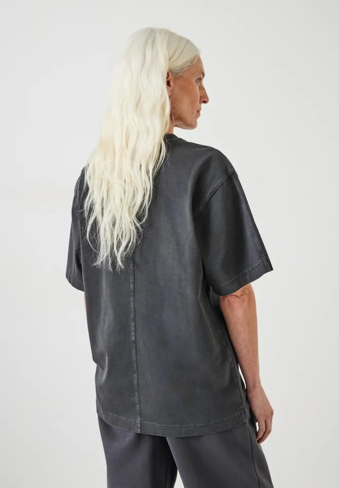 Hush Tops and Tshirts Women Flo Oversized Cotton TShirt Black