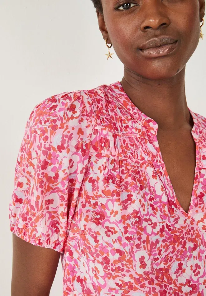 Hush Tops and Tshirts Women Jazmine Top Painted Floral Pink