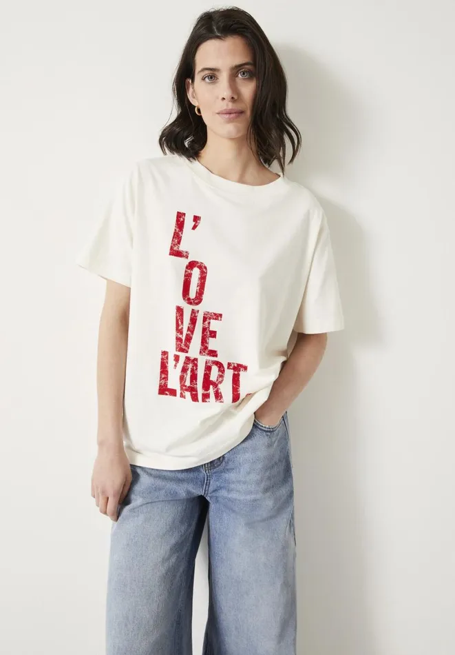 Hush Tops and Tshirts Women L039ove L039art TShirt Ecru