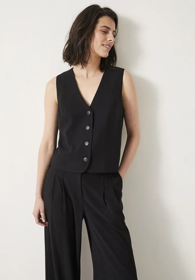 Hush Tops and Tshirts Women Leah Tailored Waistcoat Black
