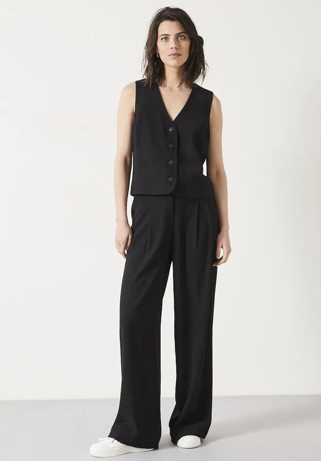 Hush Tops and Tshirts Women Leah Tailored Waistcoat Black