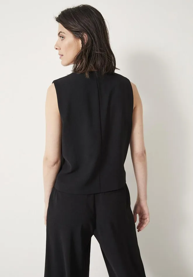 Hush Tops and Tshirts Women Leah Tailored Waistcoat Black