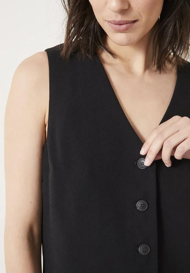 Hush Tops and Tshirts Women Leah Tailored Waistcoat Black
