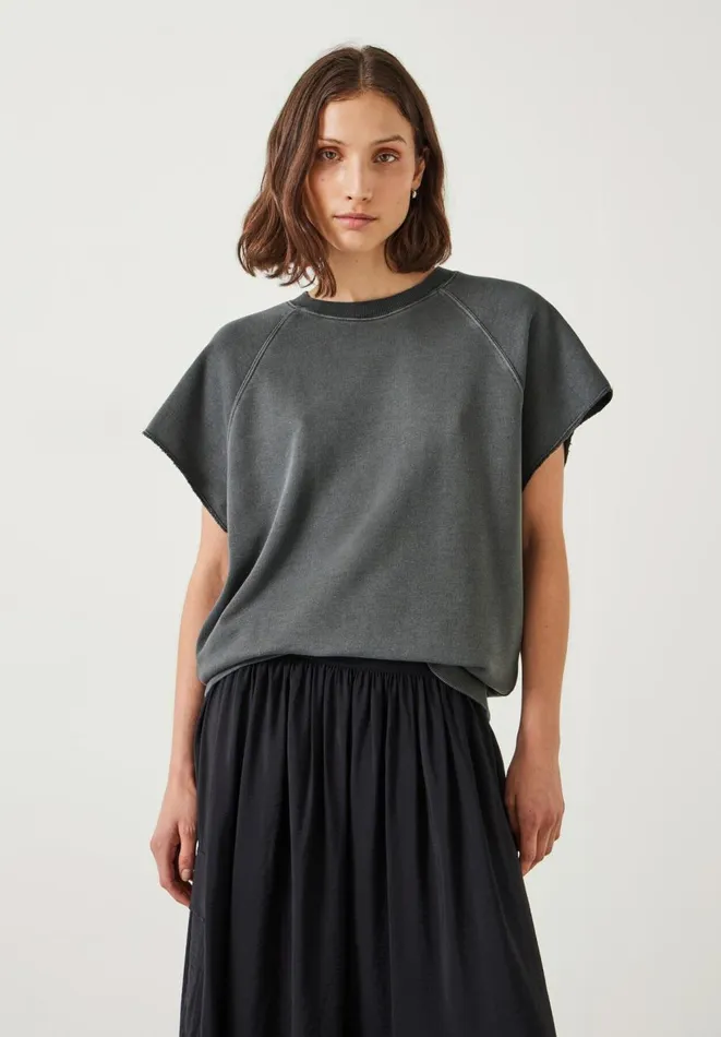 Hush Tops and Tshirts Women Leonie Short Sleeve TShirt Washed Grey