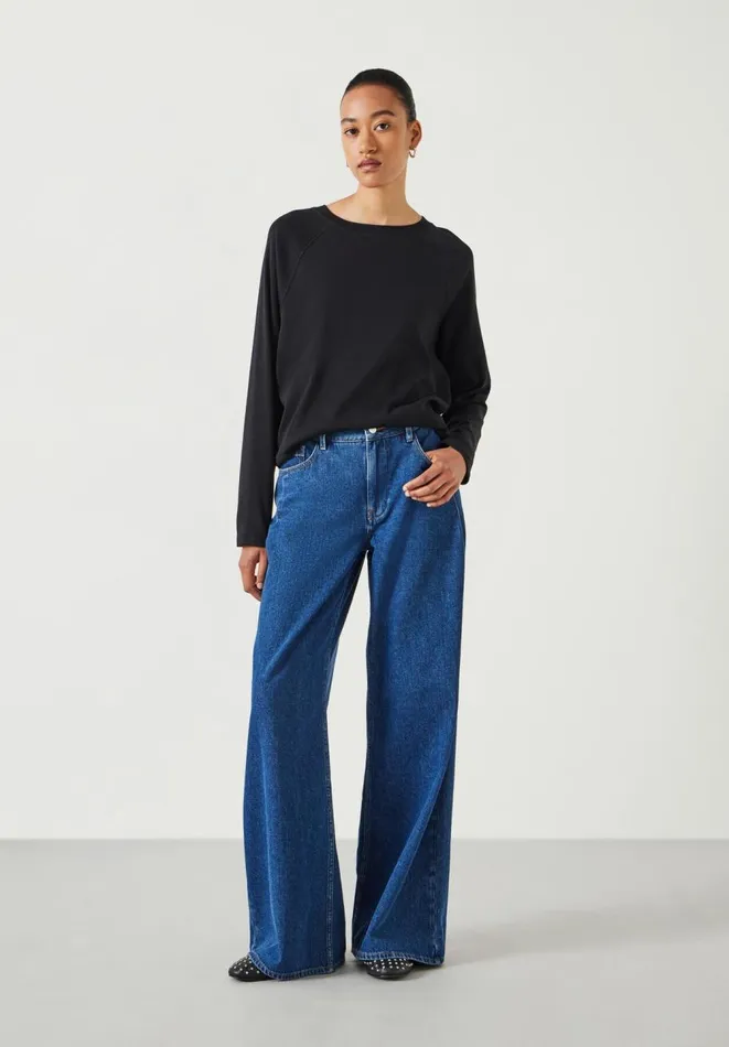 Hush Tops and Tshirts Women Matilda Cotton Raglan Top Black