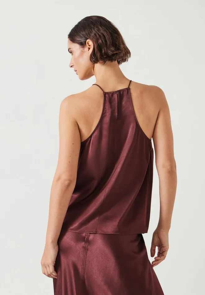 Hush Tops and Tshirts Women Medina Halter Top Chocolate Brown Hush Tops and Tshirts Women Medina Halter Top Chocolate Brown