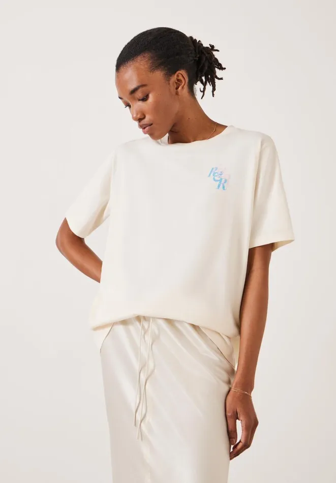 Hush Tops and Tshirts Women RandR Graphic TShirt Ecru Hush Tops and Tshirts Women RandR Graphic TShirt Ecru