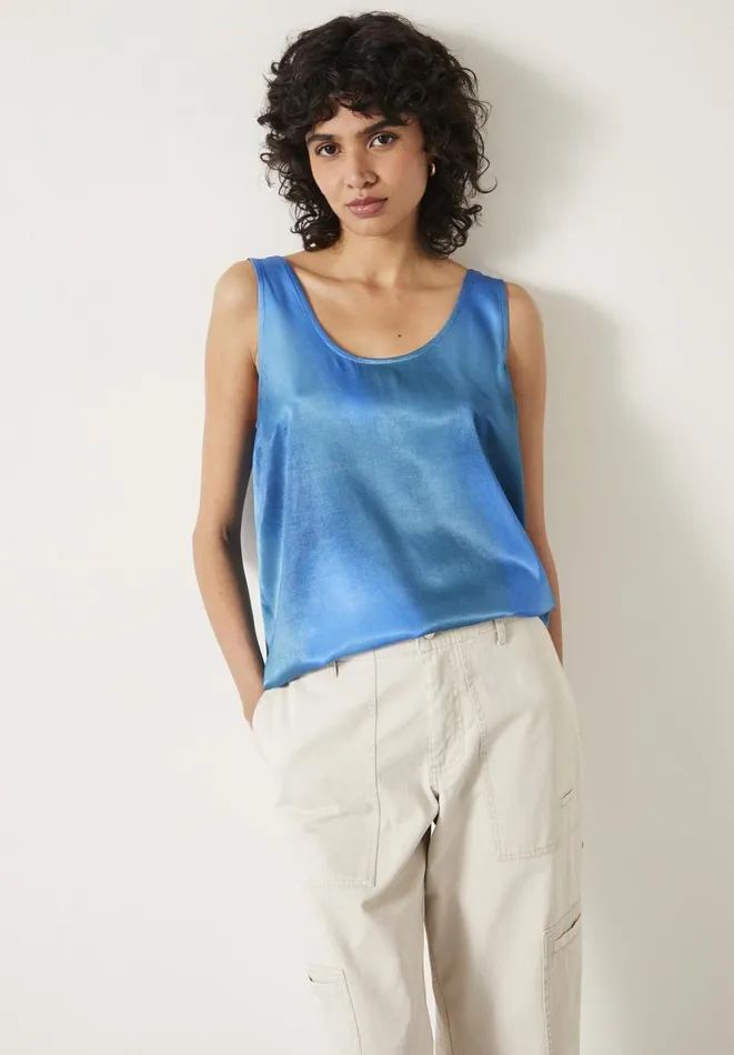 Hush Tops and Tshirts Women Sage Tank Top Ombr Colour Wash