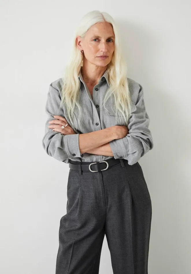 Hush Tops and Tshirts Women Sariyah Tailored Shirt Grey Marl