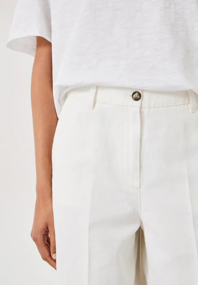 Hush Trousers Women Emily Cotton Wide Leg Trousers Ecru Hush Trousers Women Emily Cotton Wide Leg Trousers Ecru