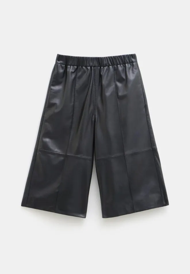 Hush Trousers Women Leather Bermuda Short Black