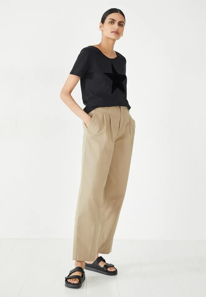 Hush Trousers Women Tommy Chino Trousers Washed Brown