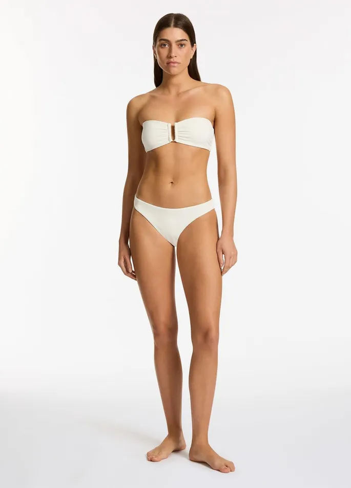 Isla Rib Hipster Bikini Bottom Cream Women JETS Australia Hipster Bikini Bottoms