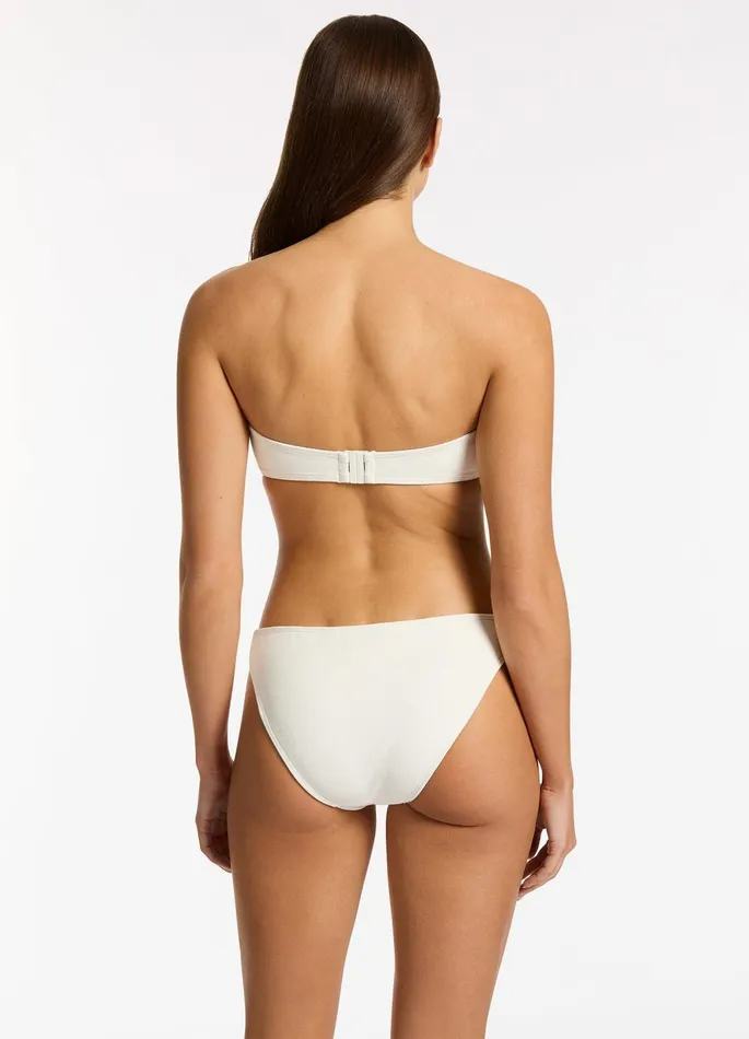 Isla Rib Hipster Bikini Bottom Cream Women JETS Australia Hipster Bikini Bottoms