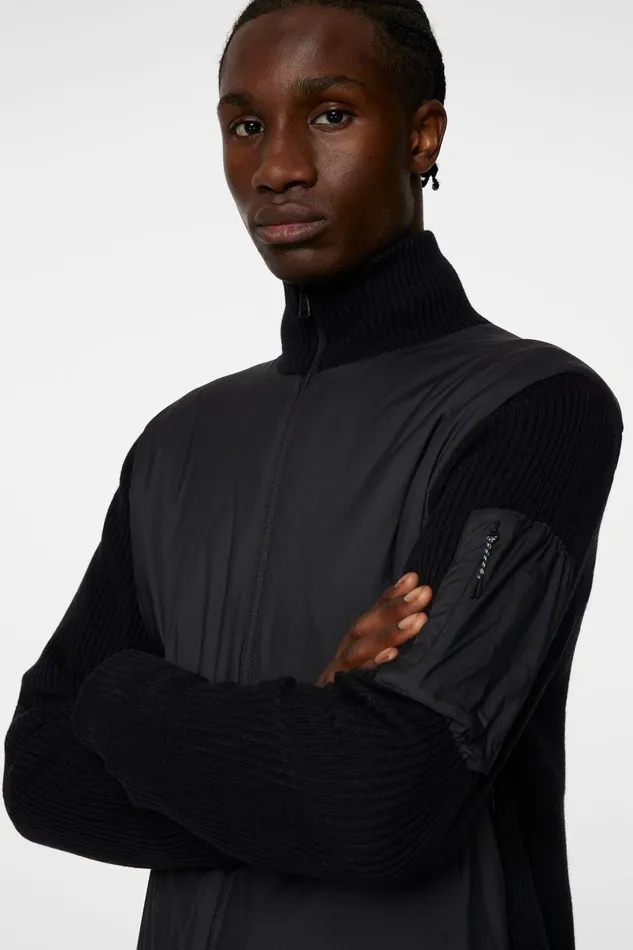 JLindeberg Knitwear Men Beck Knitted Hybrid Jacket