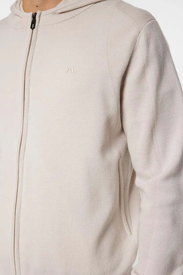JLindeberg Knitwear Men Cameron Hooded Knit Full Zip