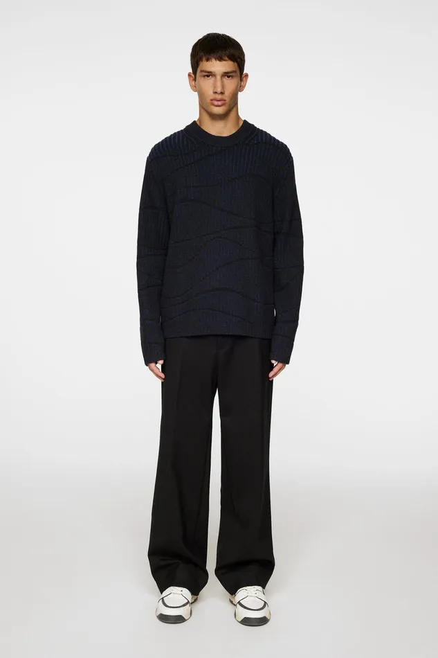 JLindeberg Knitwear Men Ken Resonance Jacquard Crew