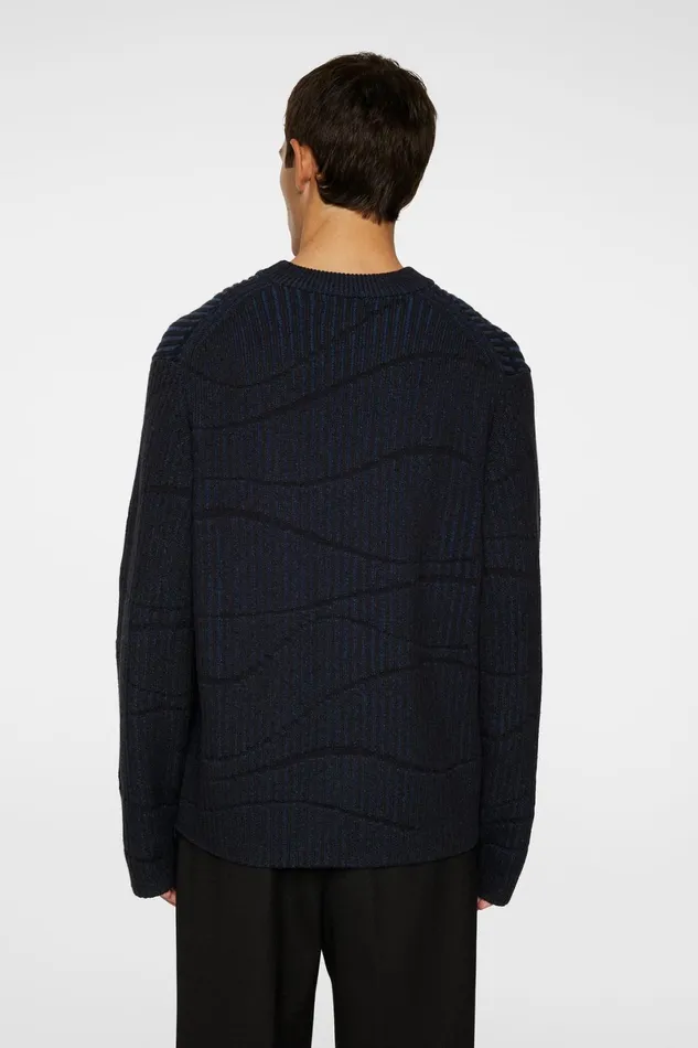 JLindeberg Knitwear Men Ken Resonance Jacquard Crew