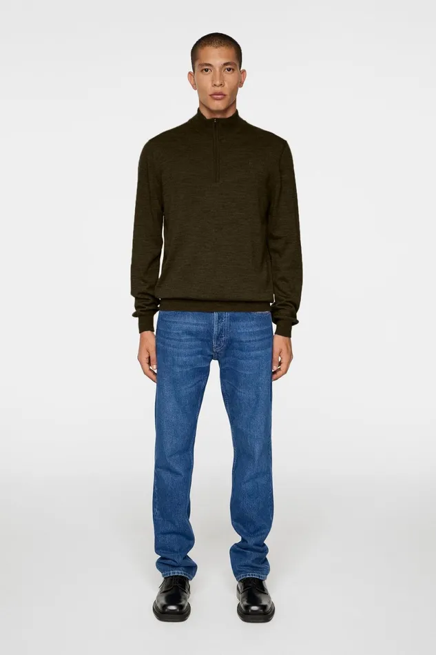 JLindeberg Knitwear Men Kiyan Quarter Zip Sweater
