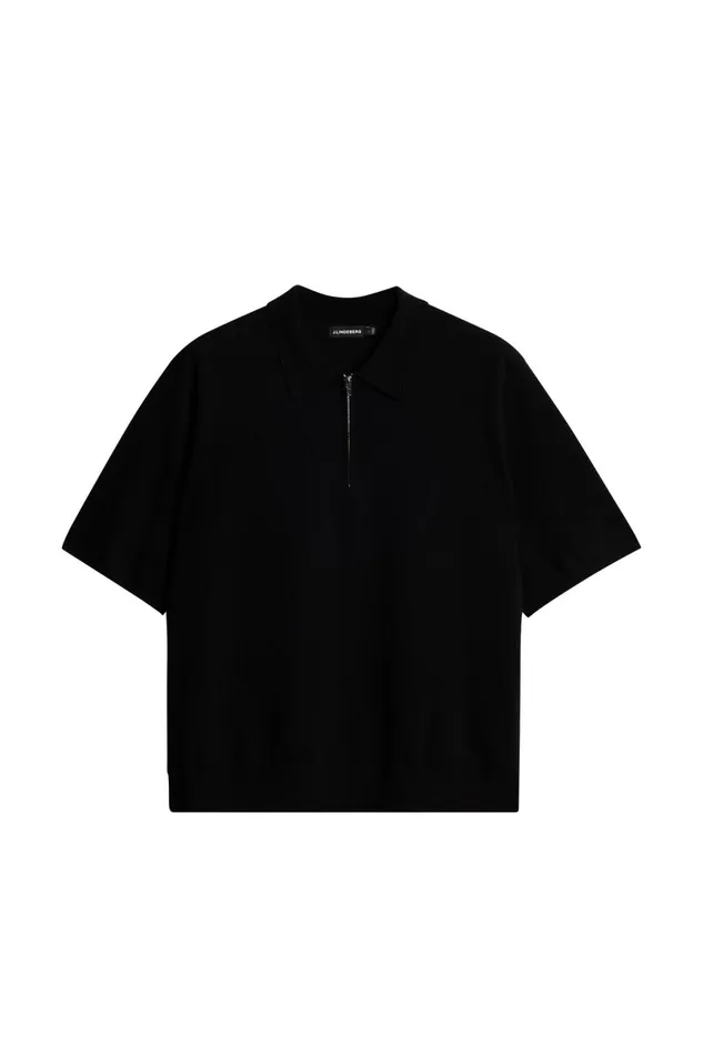 JLindeberg Knitwear Men Tyler Quarter Zip Knit Polo