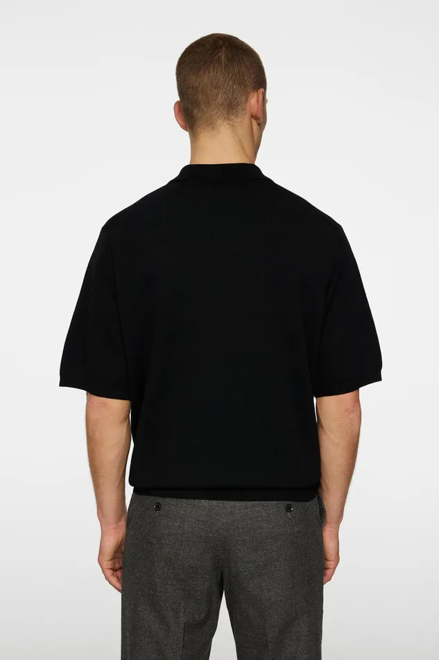 JLindeberg Knitwear Men Tyler Quarter Zip Knit Polo