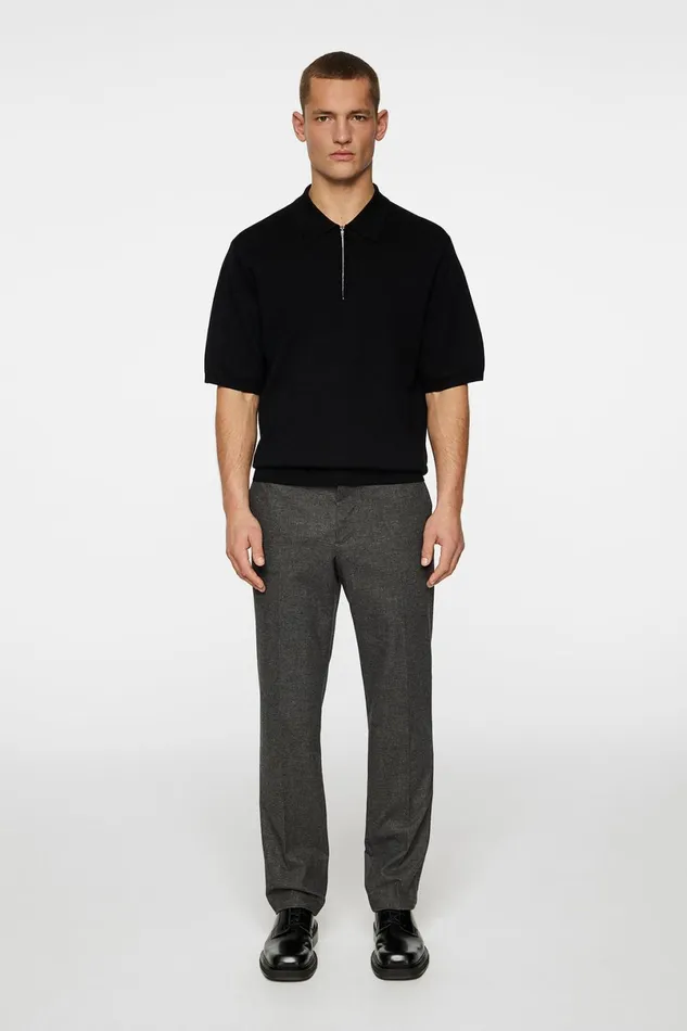JLindeberg Knitwear Men Tyler Quarter Zip Knit Polo