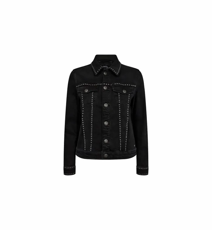 Jackets and Coats MMMarly Denim Jacket Black 8211 MOS MOSH Women Jackets and Coats MMMarly Denim Jacket Black 8211 MOS MOSH Women