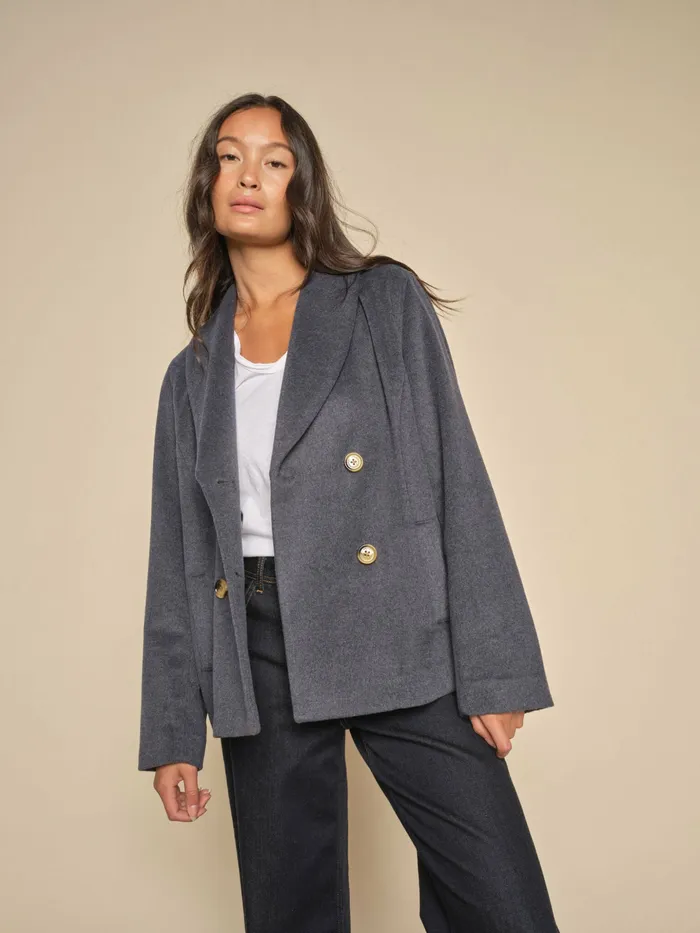Jackets and Coats MMVicca Wool Jacket Navy Blazer 8211 MOS MOSH Women
