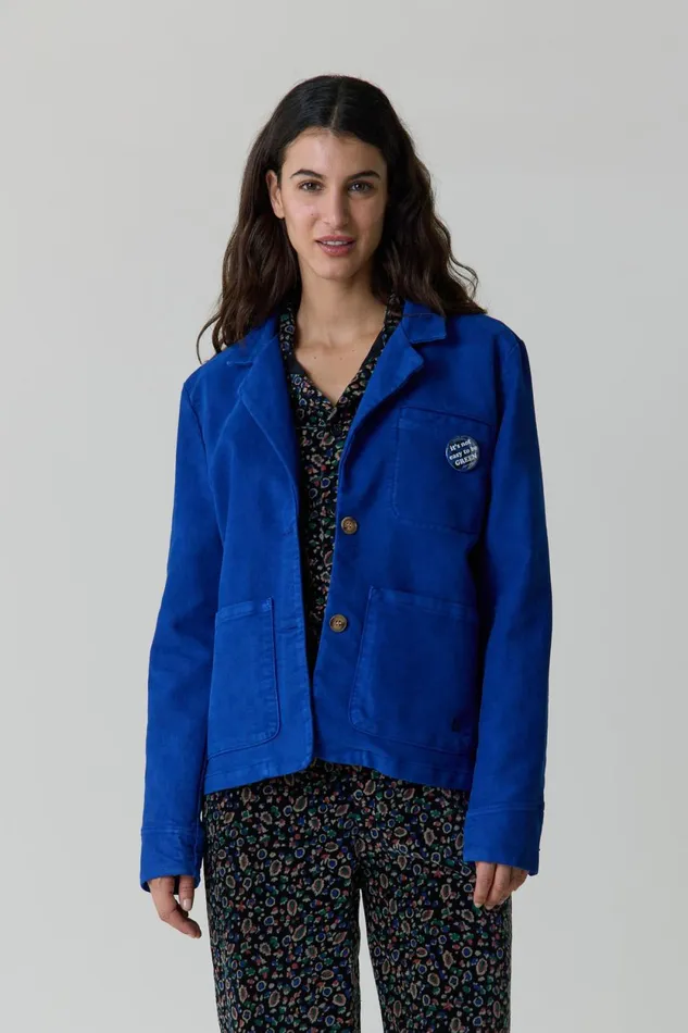 Jackets and Coats Women Leon and Harper Visuel Plain Jacket Blue