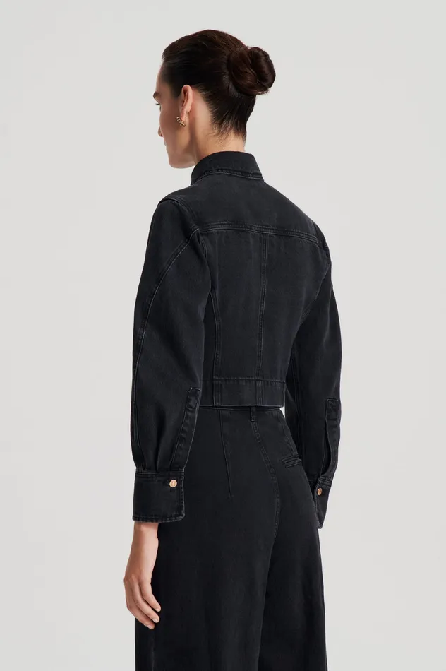 Jackets DENIM JACKET WASHEDBLACKG 8211 Scanlan Theodore Women Jackets DENIM JACKET WASHEDBLACKG 8211 Scanlan Theodore Women