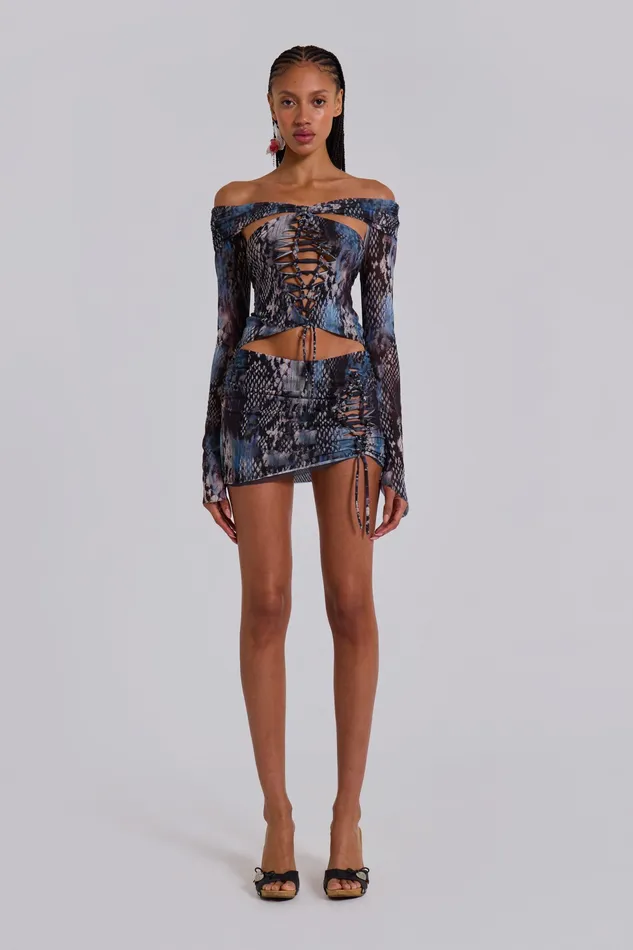 Jaded London Dresses Women Bianca Macrame Mesh Mini Dress