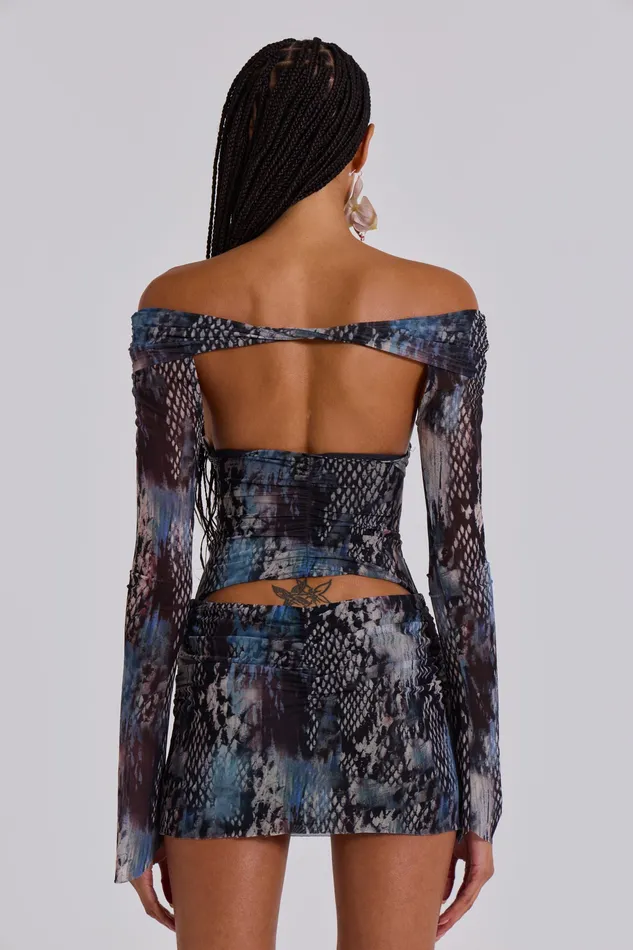 Jaded London Dresses Women Bianca Macrame Mesh Mini Dress