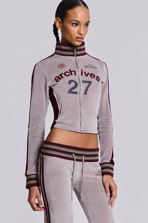 Jaded London Shop 27 Velour Track Top Women Outerwear