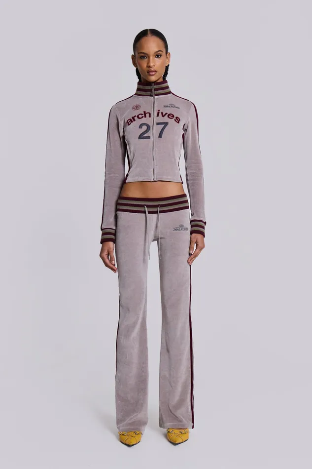 Jaded London Shop 27 Velour Track Top Women Outerwear Jaded London Shop 27 Velour Track Top Women Outerwear