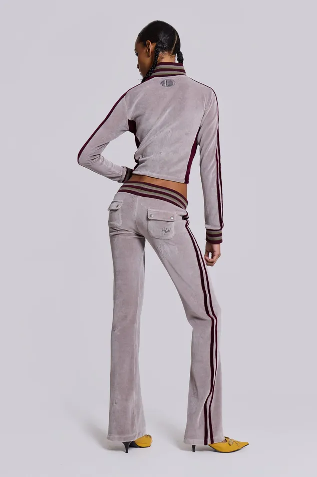 Jaded London Shop 27 Velour Track Top Women Outerwear Jaded London Shop 27 Velour Track Top Women Outerwear