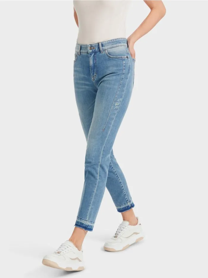 Jeans Damen Marc Cain FivePocket Jeans SILEA Mit Used Effekten Vintage Blue