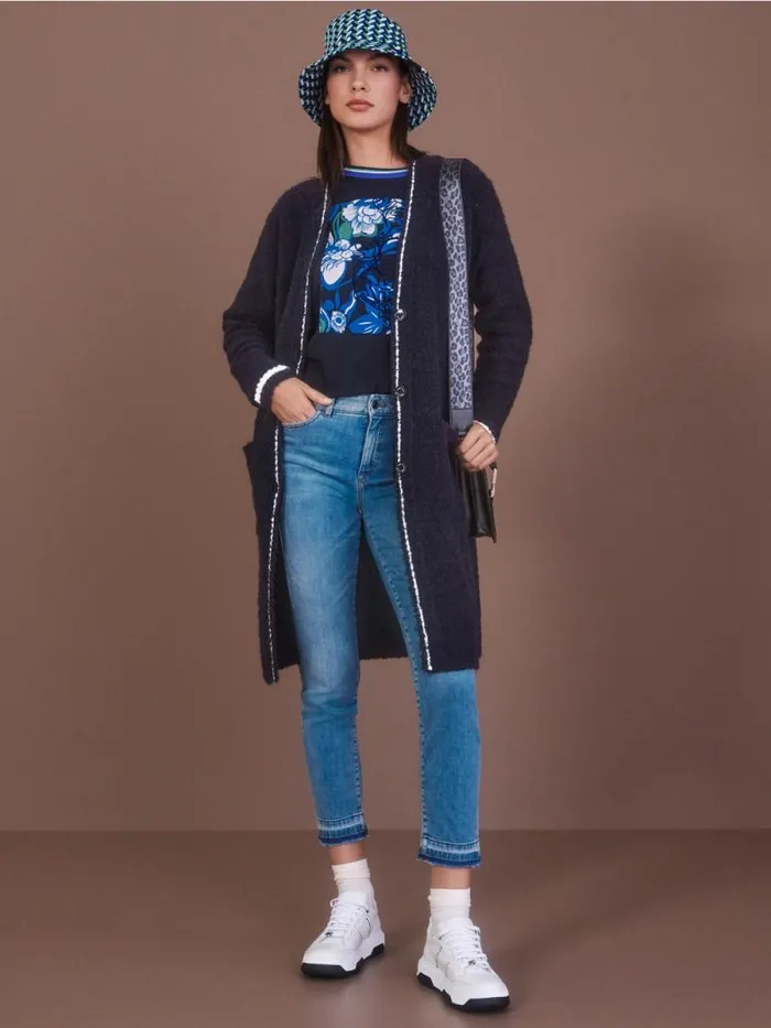 Jeans Damen Marc Cain FivePocket Jeans SILEA Mit Used Effekten Vintage Blue