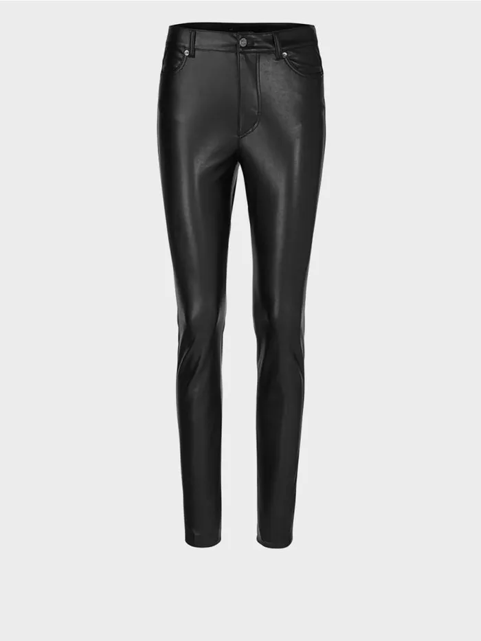 Jeans Damen Marc Cain Rhrenhose Aus Kunstleder Black