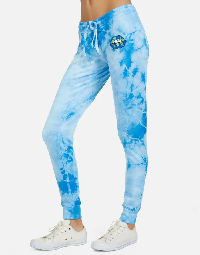 Jess World Peace Lips Blue Clouds Women039s Lauren Moshi Long Sweatpants