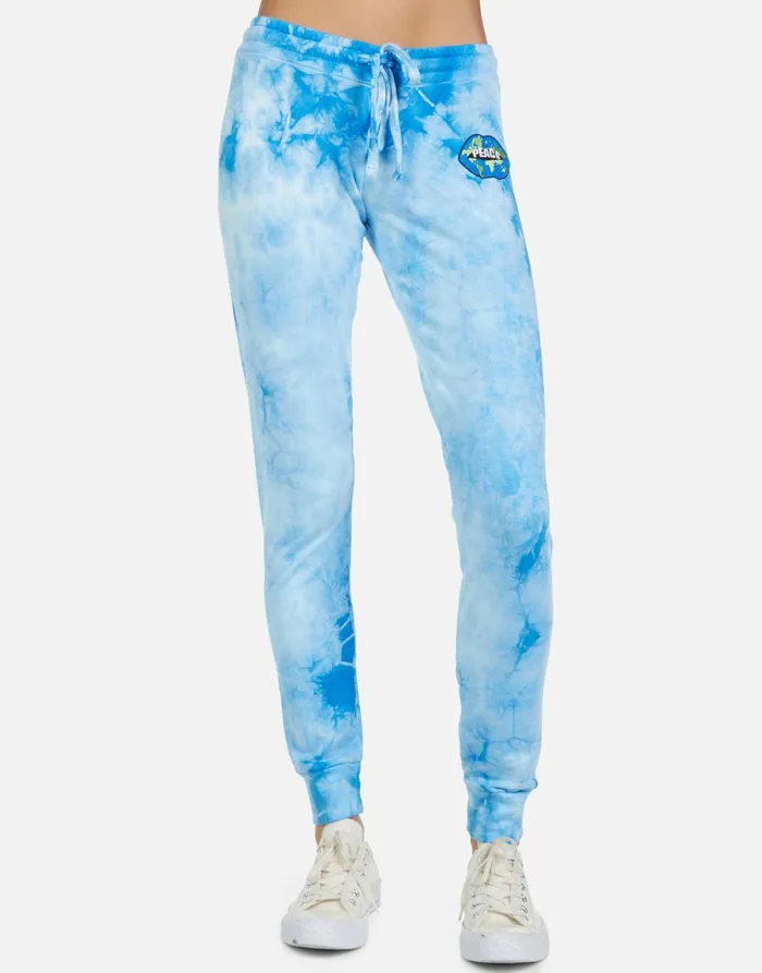 Jess World Peace Lips Blue Clouds Women039s Lauren Moshi Long Sweatpants