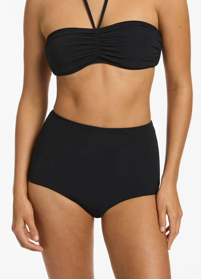 Jetset High Waist Boyleg Bikini Bottom Black Women JETS Australia High Waist Bikini Bottoms