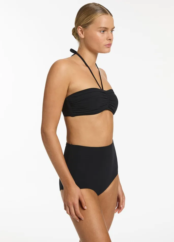 Jetset High Waist Boyleg Bikini Bottom Black Women JETS Australia High Waist Bikini Bottoms